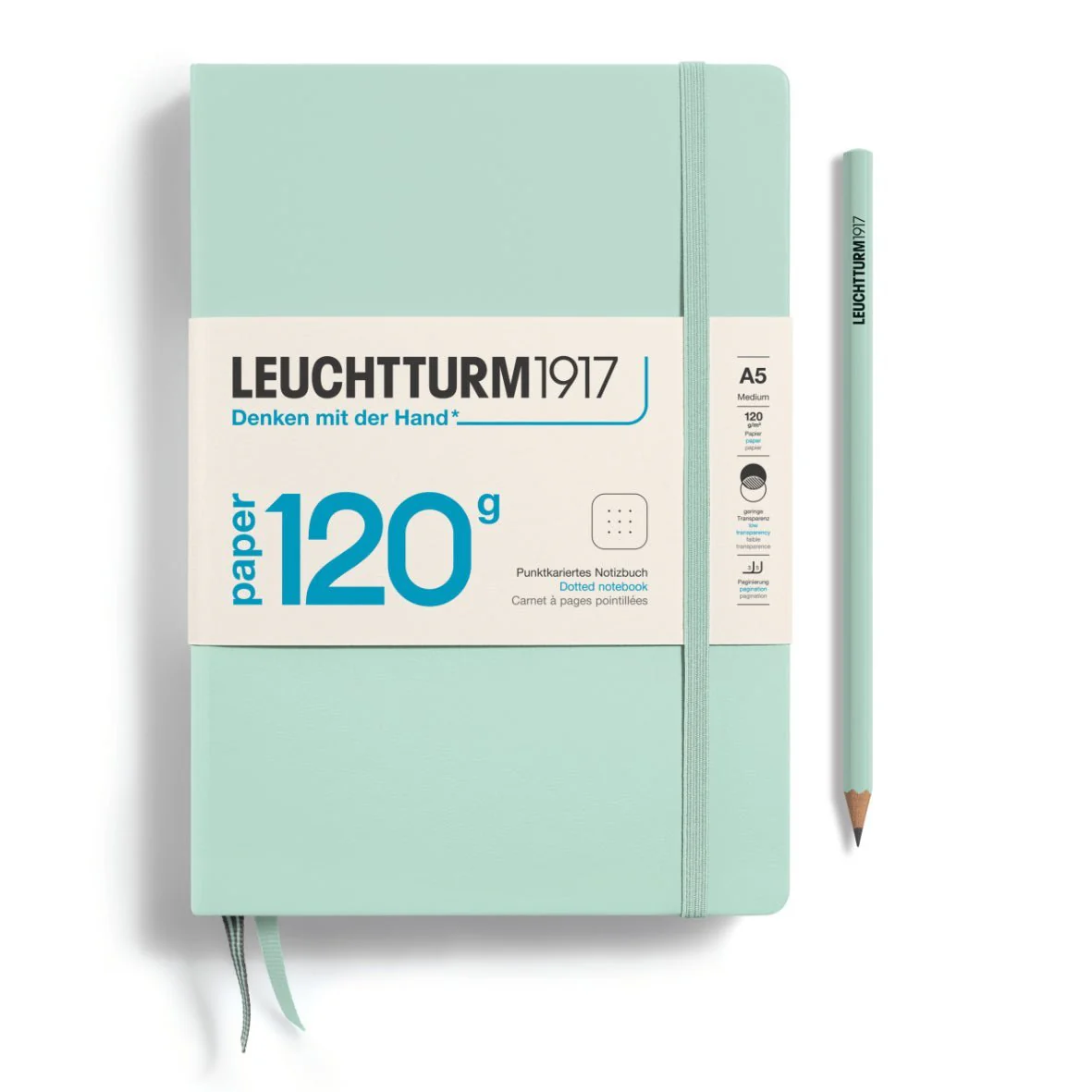 Carnet LEUCHTTURM1917 Edition 120G - A5 - Hardcover - Pointillé - Mint Green