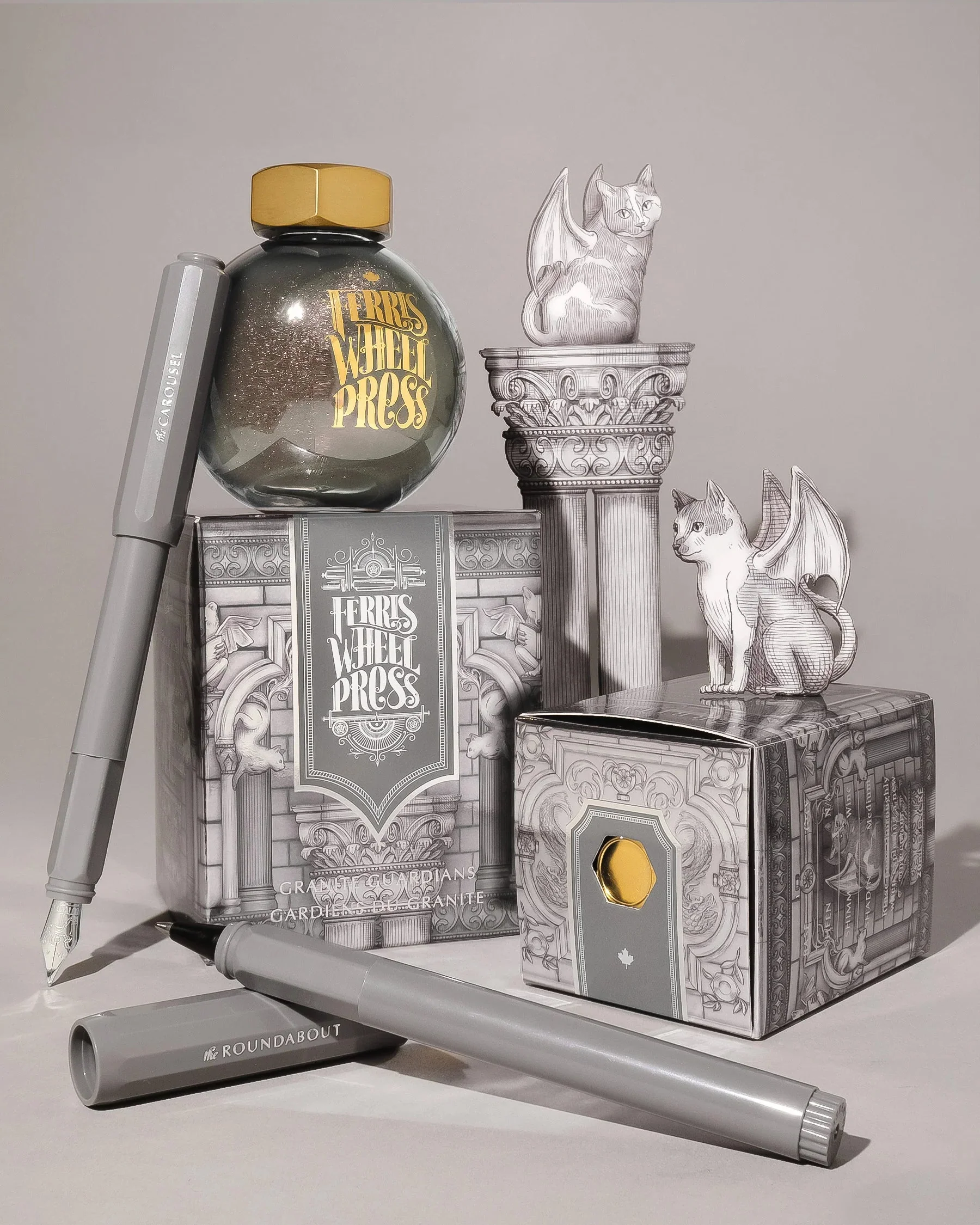 Flacon d'encre FERRIS WHEEL PRESS - FerriTales - Bestiary Series | Granite Guardians (20ml) – Image 7
