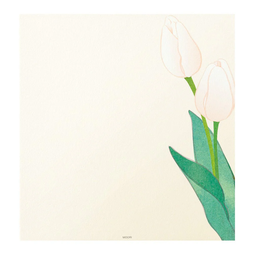 Papier à lettres MIDORI washi - 177 x 168 mm - Fleurs de Printemps – Image 5