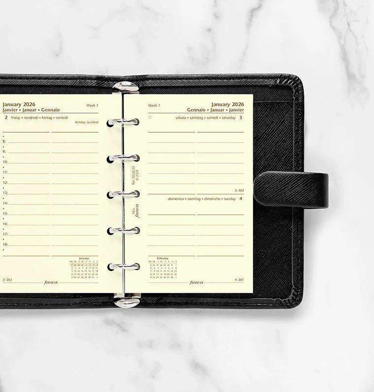 Recharge agenda FILOFAX 2026 - Mini - Un jour par page (multilingue) – Image 3